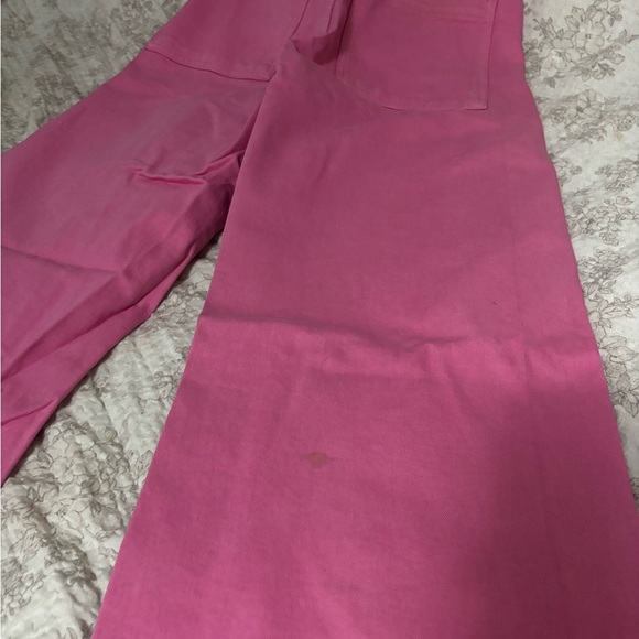 Zara Hot Pink High-Rise Wide-Leg Jeans - Picture 5 of 5